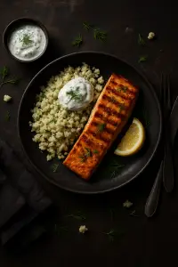 Gegrilde zalm met