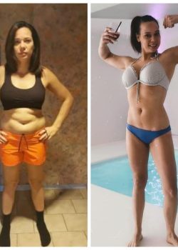 Fitnesstransformatie van een vrouwelijke
